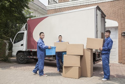 Removal van and moving boxes for a Sydenham house move