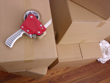 Packed boxes and furniture prepared for a local Sydenham move